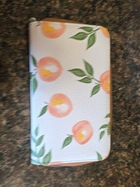 thirty-one Peach Floral Zip Wallet Phone Case - White & Peach